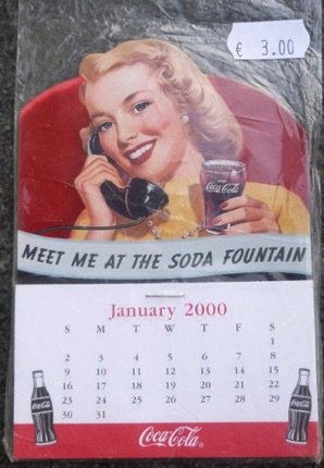 9386-1 € 3,00 coca cola kalender magneet 12x9 cm